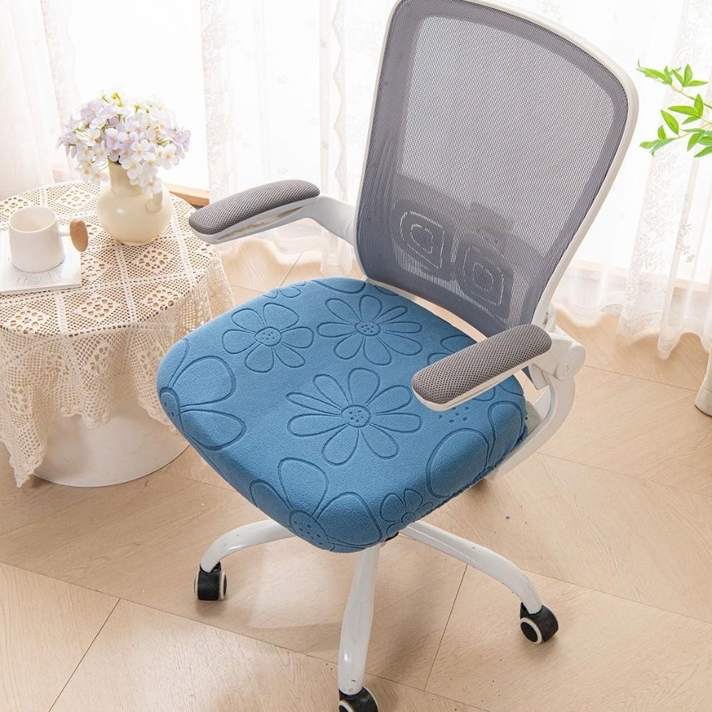Thickened Jacquard Office Chair Cover Elastic Dining Chair Cover Soft Chair Protector Office