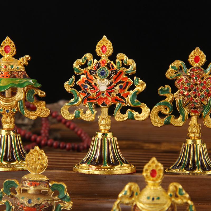 Nepalesische Dharma-Ornamente: Set der Acht Glückssymbole