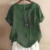 Elegantes Baumwoll-Knopfhemd für Damen - Unifarben, Perfekt für Frühling/Herbst EMA