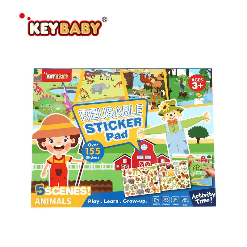 

Cartoon Puzzle Sticker Large Size Static Cling Scene Office Quiet Activity Creative Decoration Stress Relief Tool for Adults