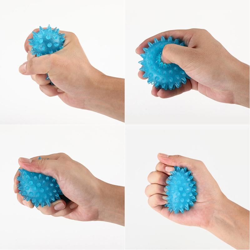 Hand Therapy Stress Ball with Cord, Hand Grip Strength Trainer, Massage Ball, Relief Ball Finger Hand Grip Massage Ball