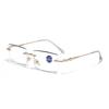 Fashion Diamond Anti-blue Light Reading Glasses Woman Man Rimless Eyewear Blocking Blue Light Protection Eyeglasses +1.0 To +4.0