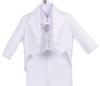 Dressy Daisy Baby Boys Formal Long Perfect for School Entrance Baby Shrine and Size 9 White Suit, Sleeve, 5-Piece Set, Ceremonies, Weddings, Showers,