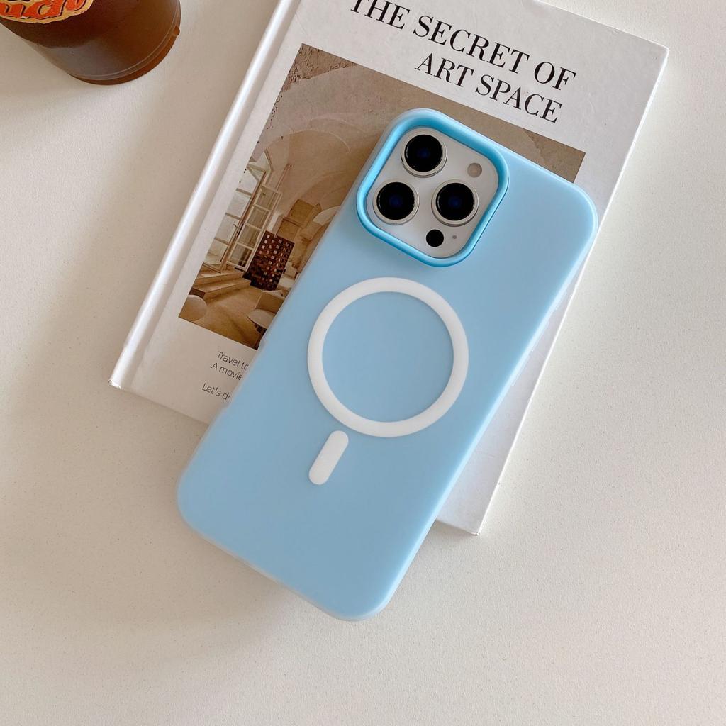 2-In-1 Magnetic Jelly Shell Is Suitable for Apple 16 Mobile Phone Case 14 15magsafe Light Yarn PC Simple 13 All-inclusive.