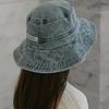 Women's Bucket Hat Washed Jeans Drawcord Hat