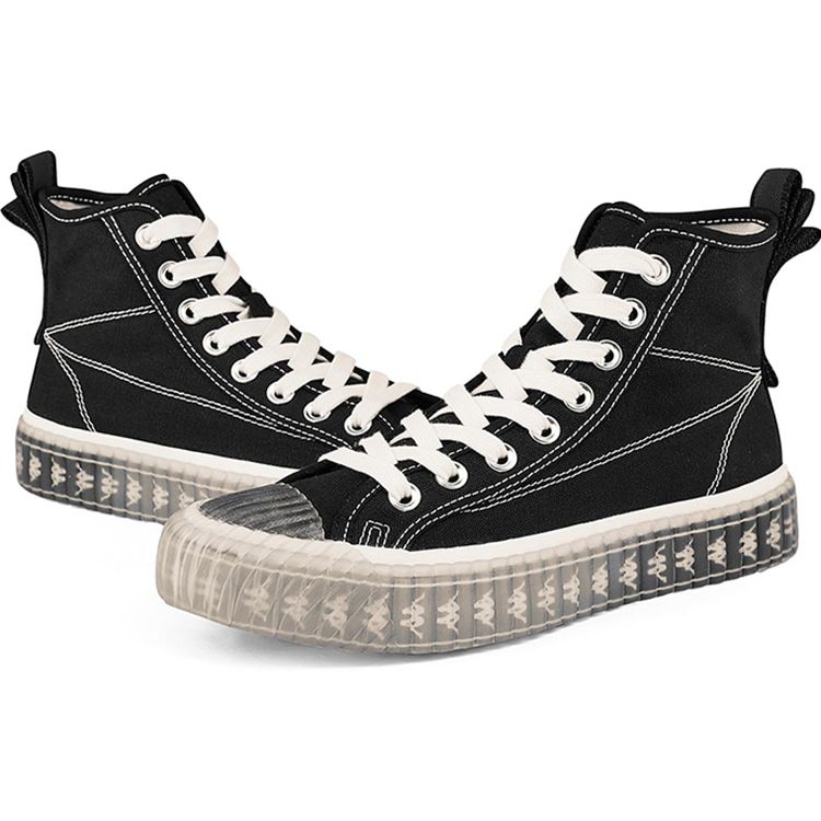 Kappa Logo High-Top Canvas Sneakers Women Sneakers Black K0A65VS66D-990