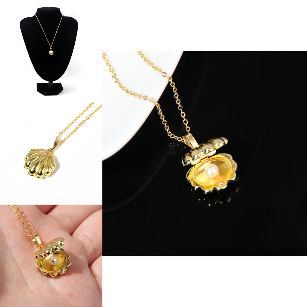 Meerjungfrau Melodie Halskette Mit Muschelperlen-Anhänger Für Frauen Und Männer