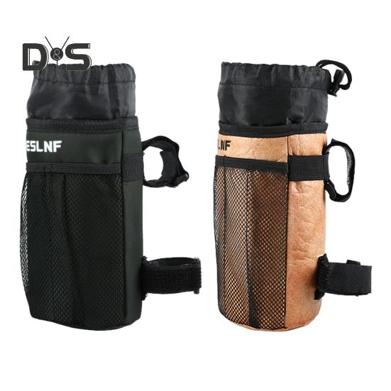 Bicycle Water Bottle Bag Adjustable Drawstring Waterproof Thermal Road Mountain Bicycle Drinking Bottle Storage Pouch Cycling Bike Accessories