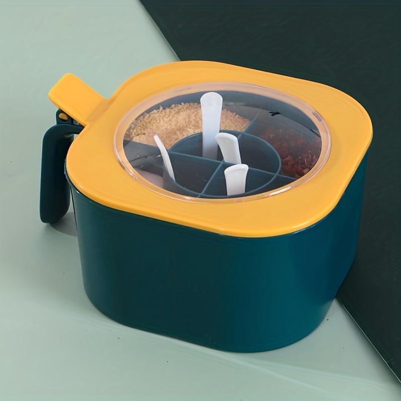 4-In-1 Seasoning Box Set Household Combination Seasoning Box Seasoning Bottle Seasoning Storage Salt Pot Seasoning Pot Multifunctional Seasoning.