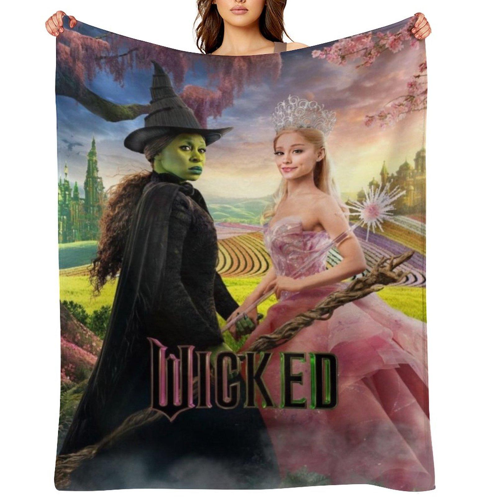 

Wicked Movie Throw Blanket Nap anime halloween Fashion Sofas Blankets 30x40in