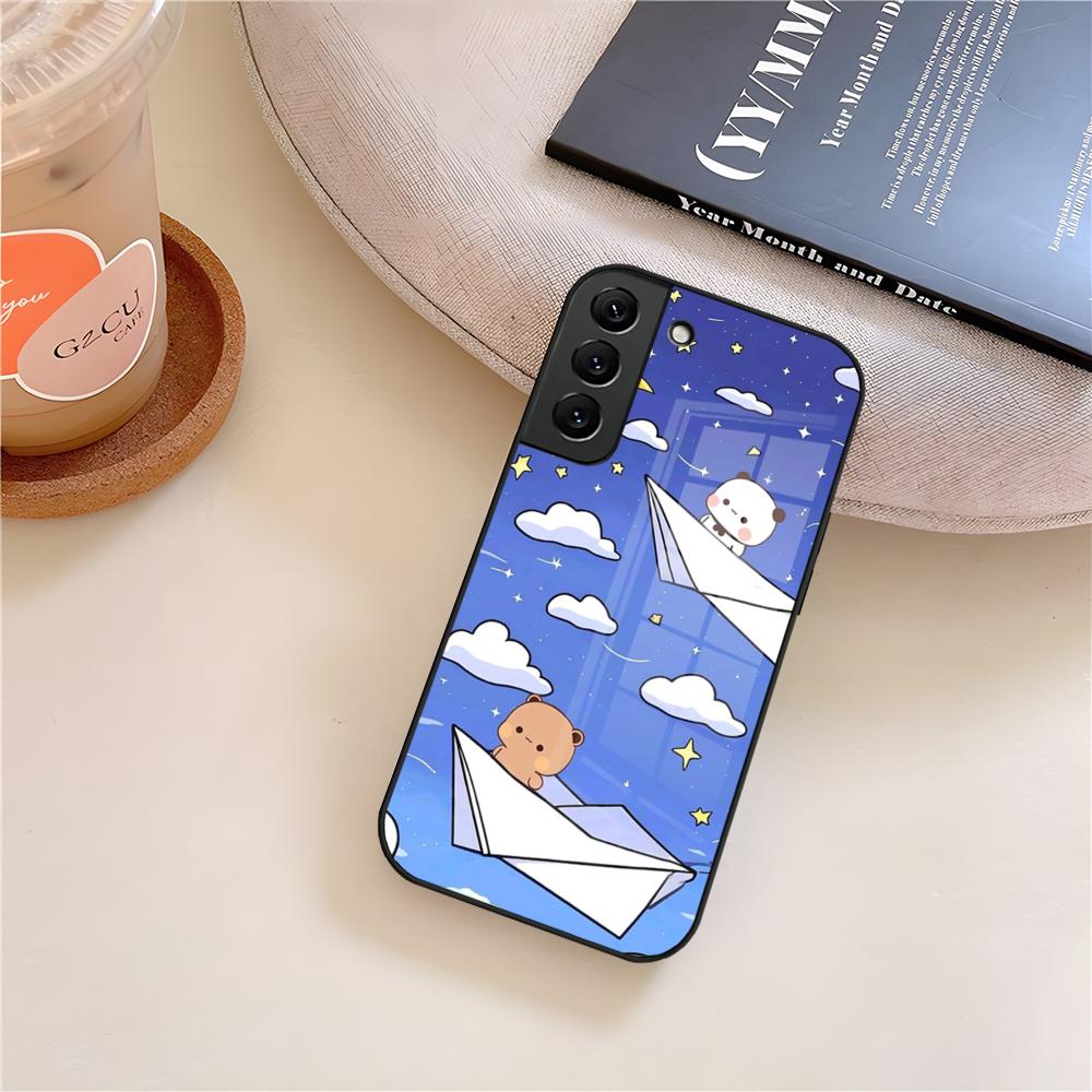 BUBU DUDU Cartoon Phone Case Glass For Samsung Galaxy S26 S25 S21 S22 S24 S23 S20 Ultra Fe Plus A16 A24 A55 A53 Coque
