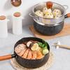 Cookware Non-Stick Milk Pot with Lid and Pour Spout Universal Cooking Saucepan Flat Bottom Wood Handle Frying Pan Porridge