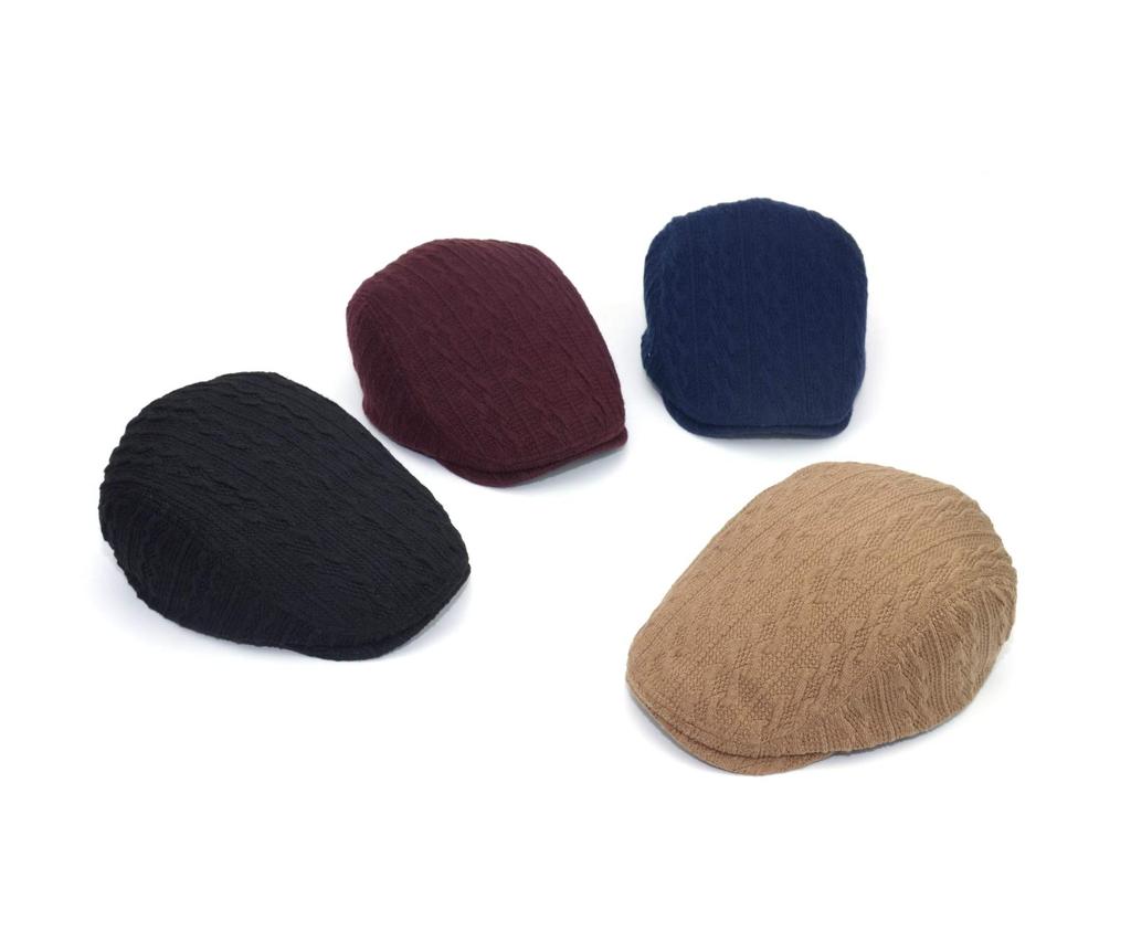 Croogo Newsboy Knit Hunting Basic Cold Weather Beret Cap, Hat, Simple, Style, Women's (Gray)