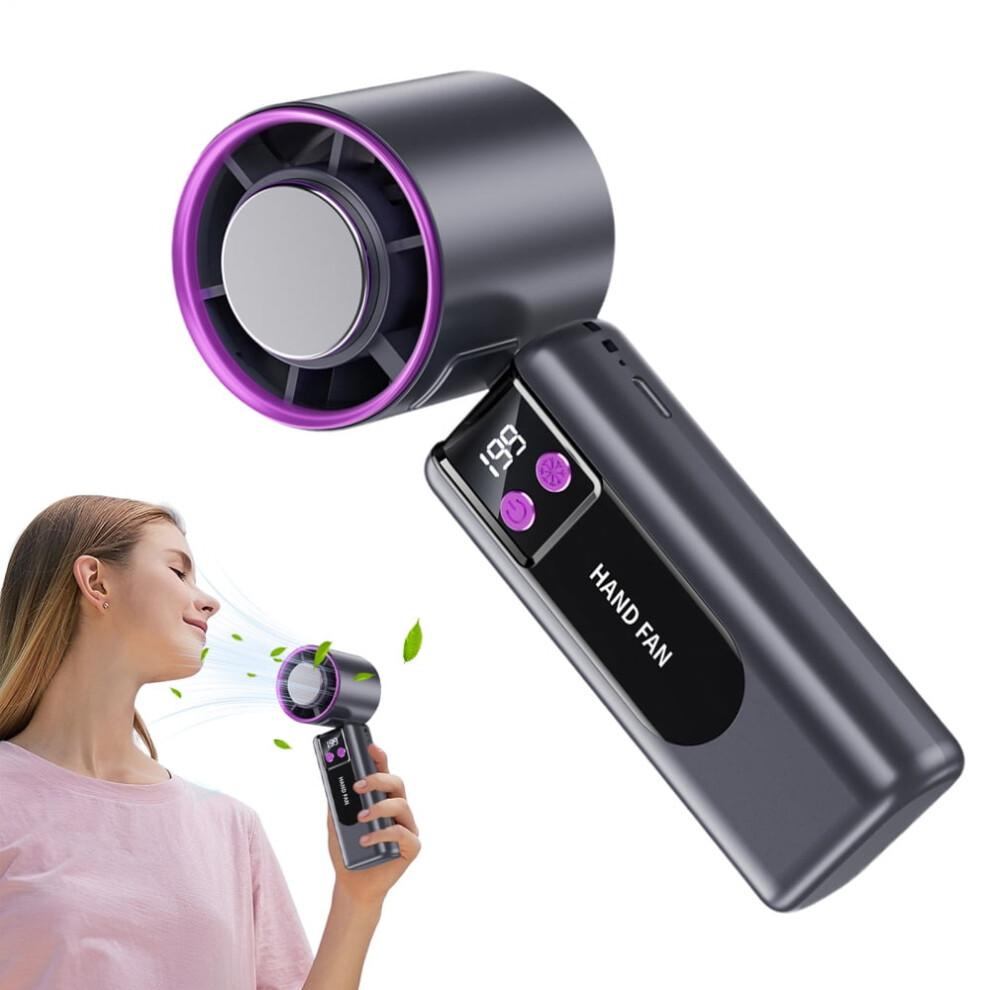 Handheld Fan Digital Display Cooling Tool High Speed Handheld Digital Display Fan for Walking Workplace Outdoors School Beach fitting