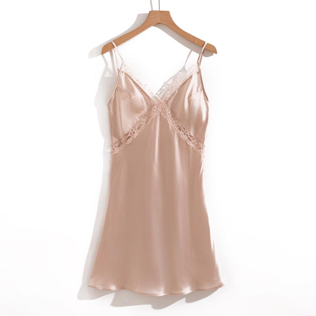 2025 Women's Silk Spaghetti Strap Robe & Nightgown - Elegant Bridal Homewear