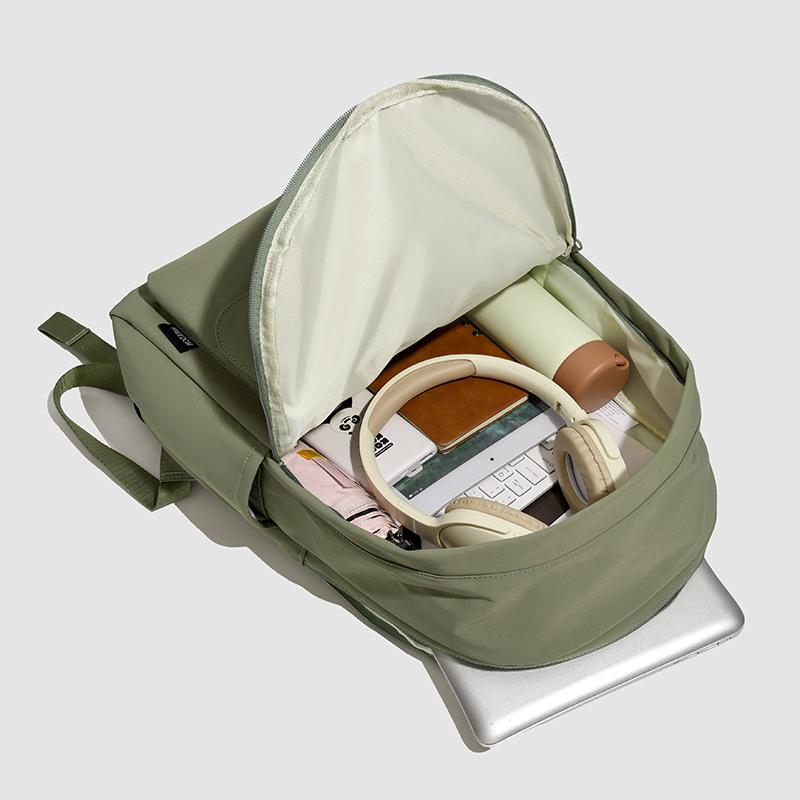 Solid Color Men's And Women's Backpack Student Large Capacity Schoolbag