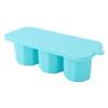Tumbler Ice Mold Easy Fill Silicone 3 Cavity Hollow Cylinder Ice Ring for Whiskey Cold Drink Lake Blue