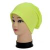 Solid Color Winter Warm Hat Cotton Blended Elastic Turban Hat Casual Women Men  Beanie Cap  Unisex