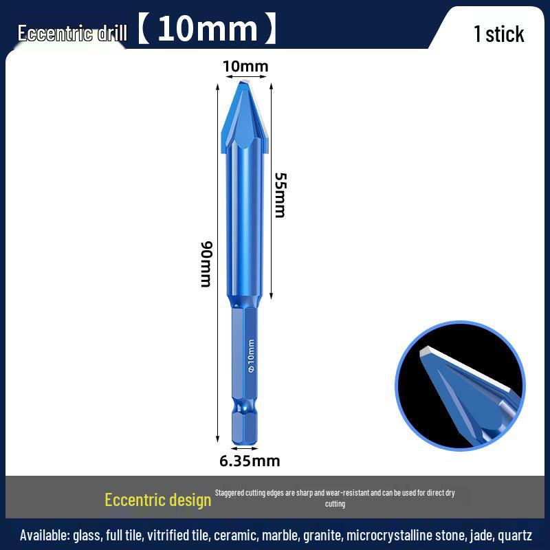 Blue Victory Super Hard Angled Tile and Concrete Drill Bit Set