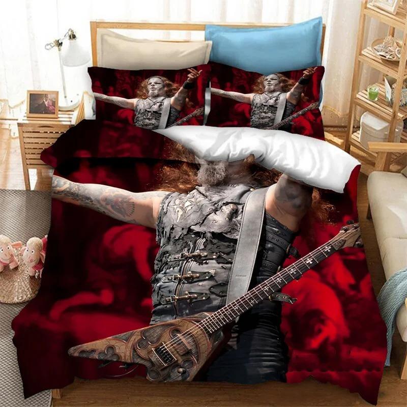 3D Print Powerwolf Metal Band Bedding Set Double Twin King Duvet Cover Comforter Pillowcase Boys Girls Adults Bedroom
