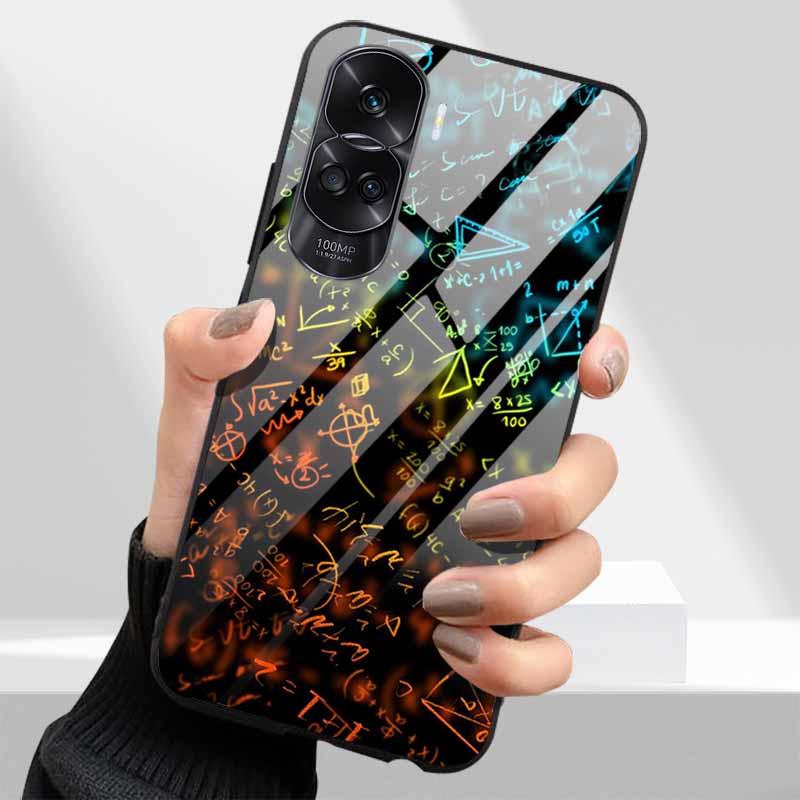 Tempered Glass Hard Cover For Honor 90 Lite 5G Case Lovely Marble Funda Coque For Honor 90 Pro Honor90 90Lite 90Pro Phone Shells