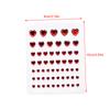 57Pcs/Sheet Heart  Face Jewels Stickers 3D Multicolor Self-Adhesive Gems For Diy Festival Party Eye & Face Makeup Deco