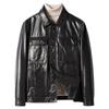 2025 Autumn Genuine Leather Men's Cowhide Waxed Jacket Business Outerwear