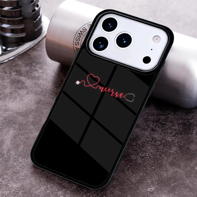 Nurse Heartbeat Design Phone Case for iPhone 17 16 15 Pro Max Air 14 13 12 11 Plus Shockproof Capa Cover