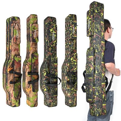 Fishing Bag Rod Reel Lure Pole Tool Large Capacity Waterproof Fishing Gear Fishing Rod Reel Organizer for Saltwater Freshwater