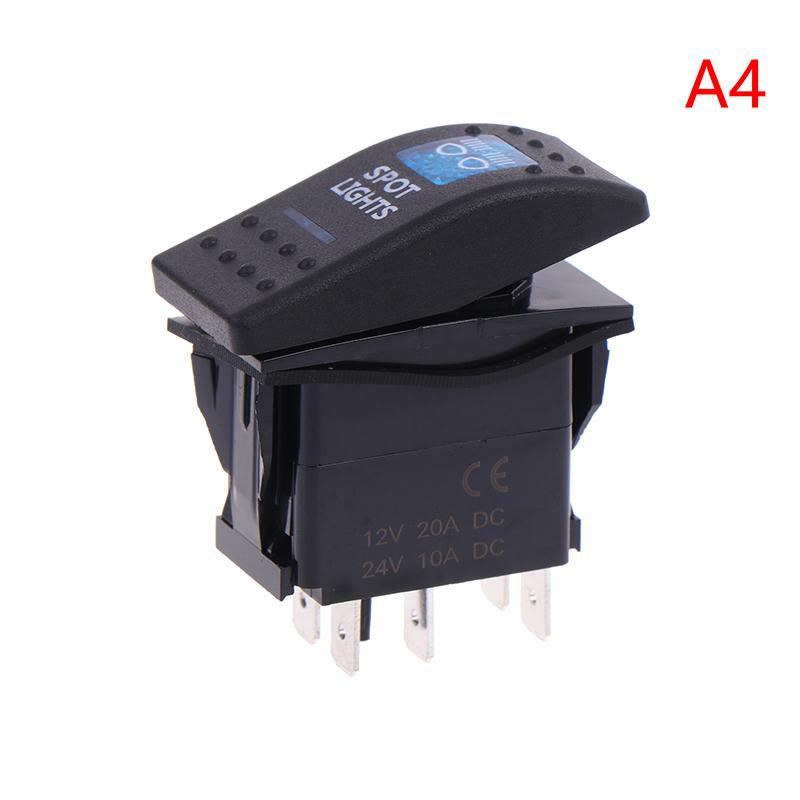 5Pin Car Switch Boat Truck Light Toggle Switch Waterproof 12V/24V Bar Style Toggle Rocker Reverse Rear Light Switch