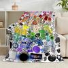 1PC Colorful Dream Island Collage Flannel Blanket Gift, Suitable for Both Men And Women, Soft Ideal for Beds And Sofa, Birthday Or Christmas Gift