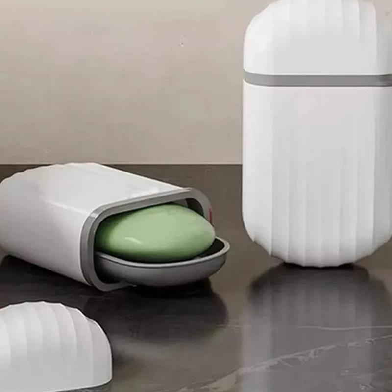 4pcsessential for Travel! Fashionable and Portable Sealed Waterproof Soap Box, Unique Drainage Design, Suitable for Travel,