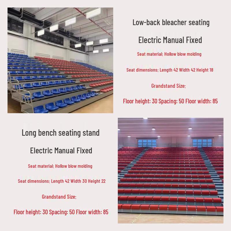 JEEANLEAN Manual Retractable Stadium Bench