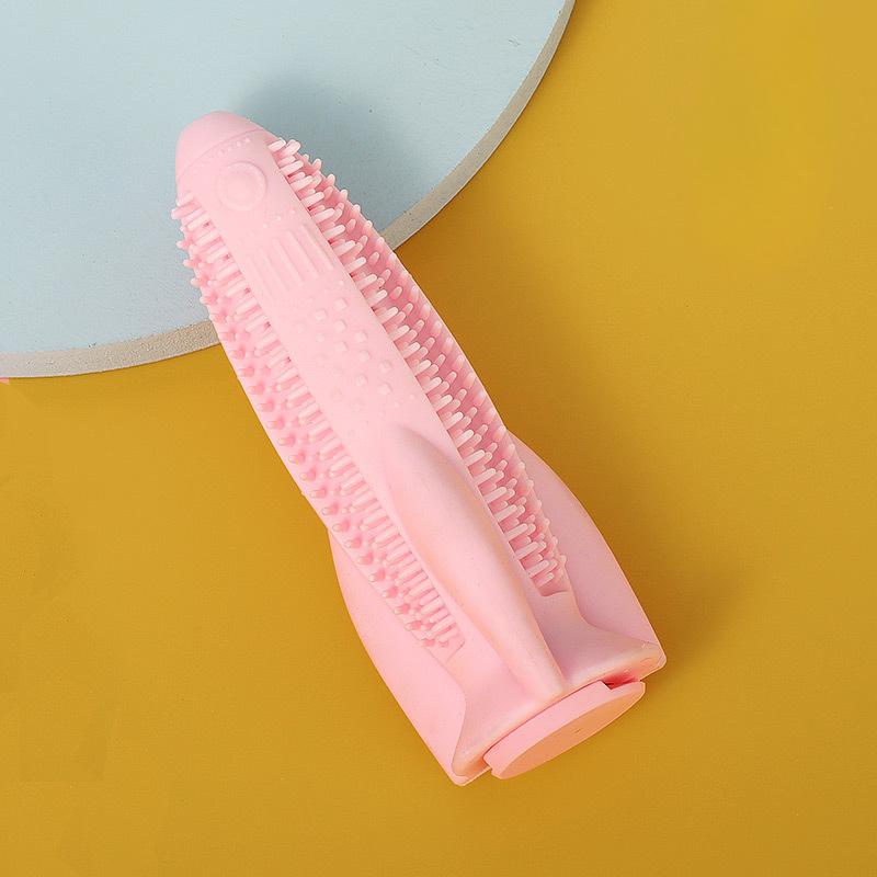 

Образовательный интерактивный дырявый шарик для домашних собак, палочка для прорезывания зубов, ракета для чистки зубов, зубная щетка для собак, игрушка для собак, пустышка-пустышка, устройство для кормления 15*5*5c m розовый