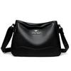 High-end soft leather women's bags, new fashionable and versatile large-capacity middle-aged mother bags, underarm bags, shoulder messenger bags.