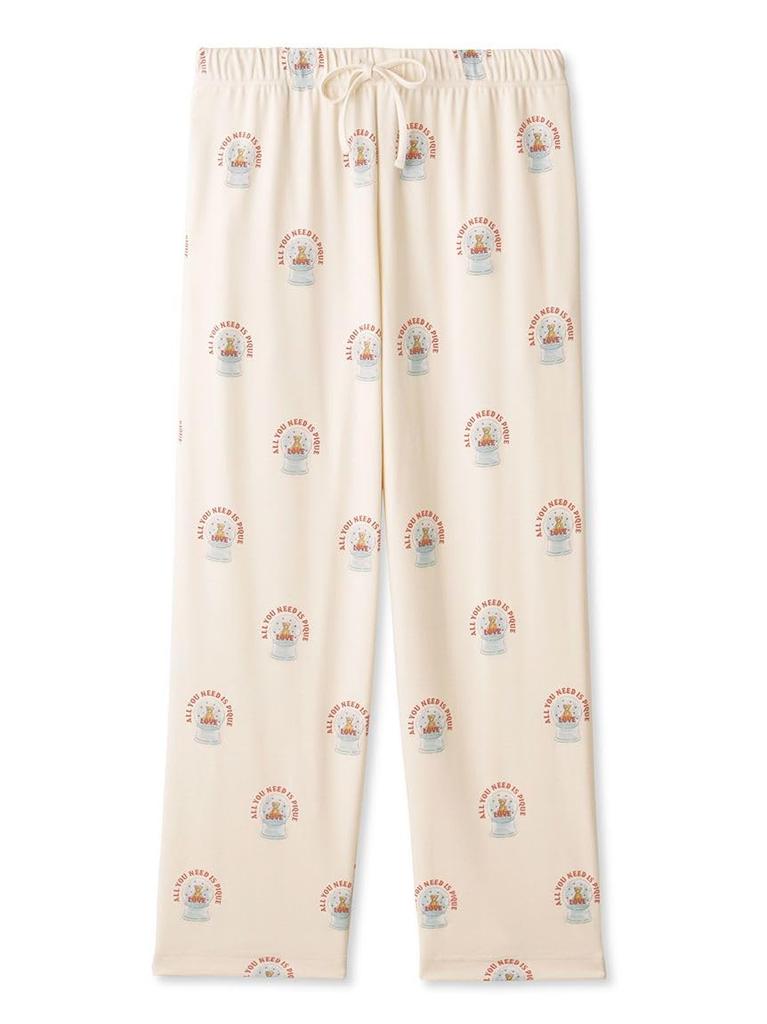 Gelato Pique HOMME Snow Globe Print Long Pants PMCP235227 Medium [HOLIDAY] Men's White/White