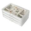 Drawer Type Jewelry Storage Box 3 Layer Organizer Earring Ring Bracelet Dustproof Box Holder
