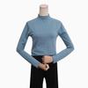 Sweater Women's Base Slim Fit Rolled Edge Half High Neck Long Sleeved Pullover Knitted Sweater