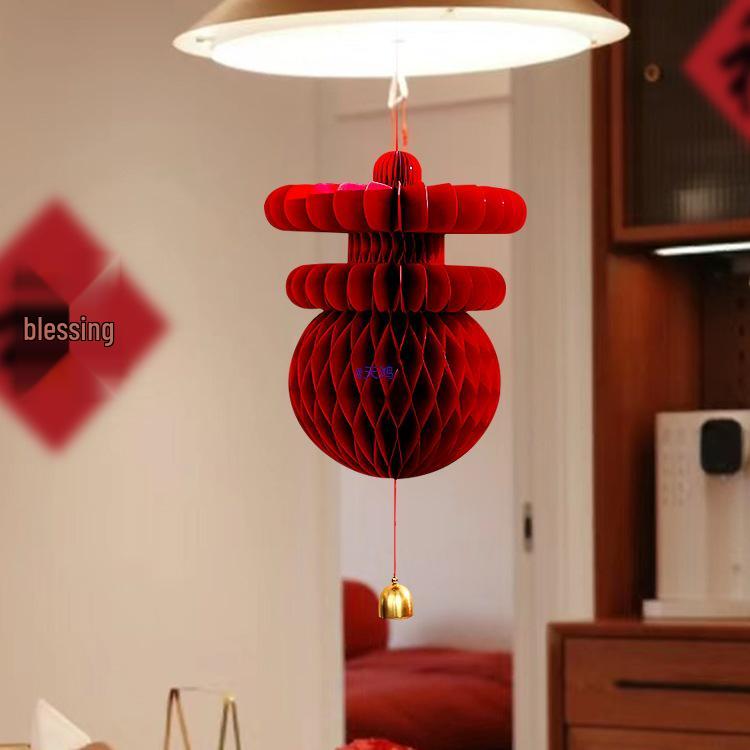2025 Year of the Snake Spring Festival 3D Lantern Pendant & Honeycomb Ball Decorations