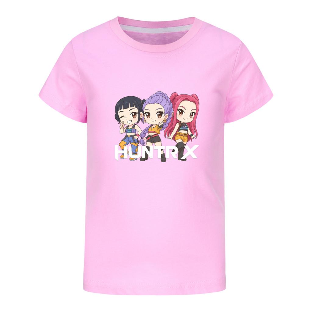 5015 Kids Girls Boys Rumi Mira Zoey Print Casual Cotton Short Sleeves T-Shirt