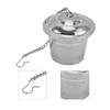 Stainless Steel Loose Tea Steeper Barrel Shaped Tea Infuser With Saucer Tea Ball  Tea Brewing