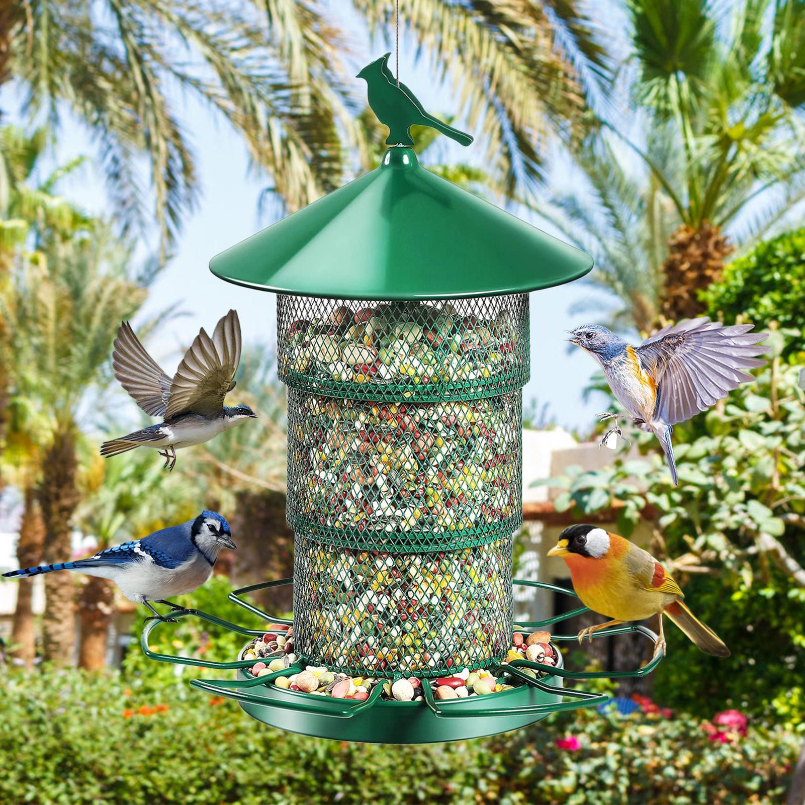 

Wild Bird Feeders Squirrel Proof Expendable 3-Layer Backyard Finch Feeder Bird Houses For Backyard Window Balcony Deck CN