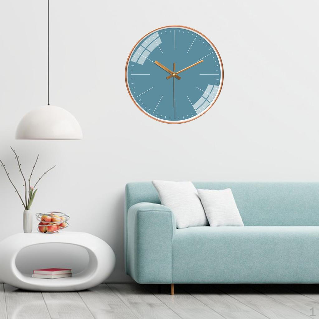 12 Inch Wall Clock Round Battery Operated Easy To Read Sweep Movement Art Silent Non Ticking