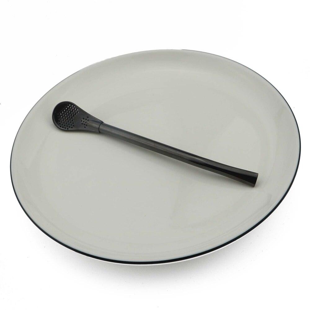 

Высококачественные соломинки из нержавеющей стали 304, металлические соломинки для питья, многоразовые, экологически чистые, фильтрованная ложка для перемешивания, чайные инструменты, аксессуары 1pcs чёрный