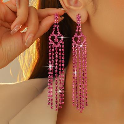 High-grade Temperament Hollow Peach Heart Flow Su Earrings