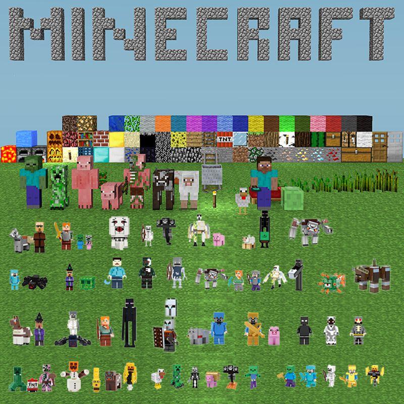 Figures Steve Minecraft Him Building Blocks Toys Bricks Children Birthday Gifts