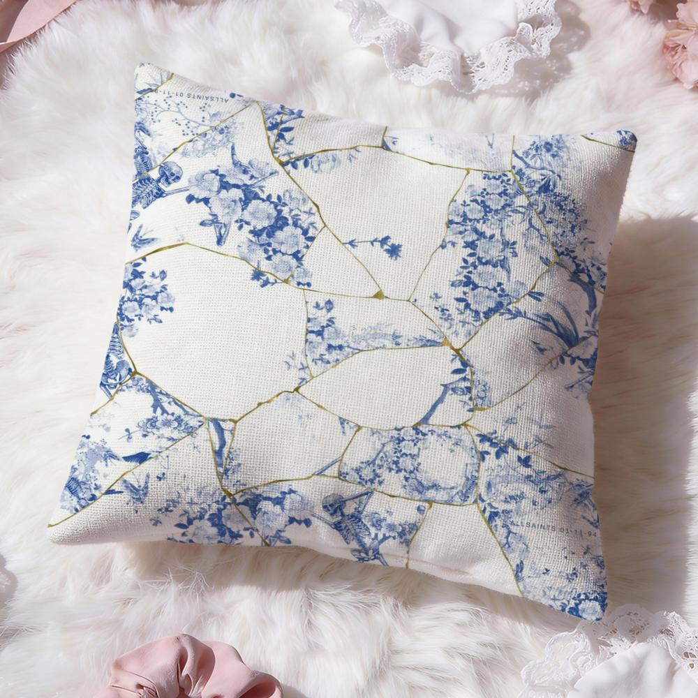 Classic A-AllsaintsS Floral Cushion Cover Premium Comfort Reversible Pillow Cove -Two in One Design for Any Room & Car Interior