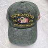 American 250Th Anniversary Flag Embroidered Baseball Cap Spring And Summer Retro Washed Cowboy Hat Outdoor Baseball Cap