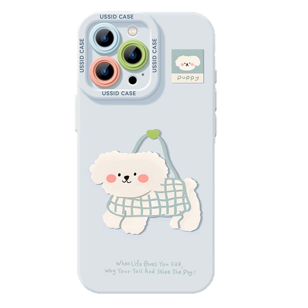 West Highland Puppy Apple 17promax Mobile Phone Case 16 Blue 15plus Silicone 14 with Lanyard 13 All-inclusive Cover