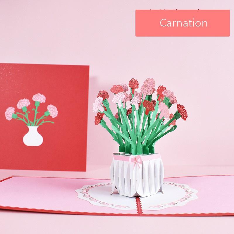 Biglietto Di Condoglianze Pop-Up 3D Con Busta - Motivo Floreale, Fiori Tridimensionali, Biglietto D'Incoraggiamento E Pronta Guarigione